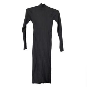 Bodycon black midi dress, size M